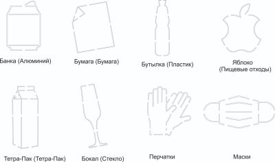 Урны для раздельного сбора мусора "А-Тренд-3"