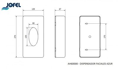 Диспенсер для косметических салфеток Jofel AH60000