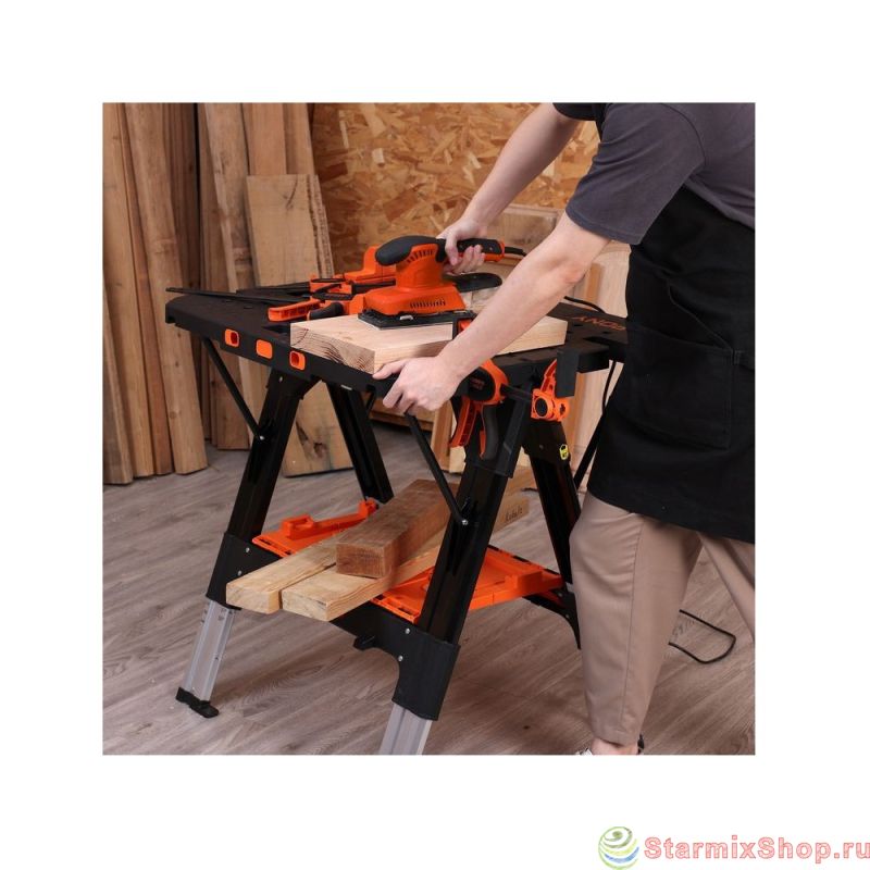 Верстак-козлы складные, 2 в 1 + струбцины 2 шт. Pony Верстак-козлы складные, 2 в 1 + струбцины 2 шт. Pony