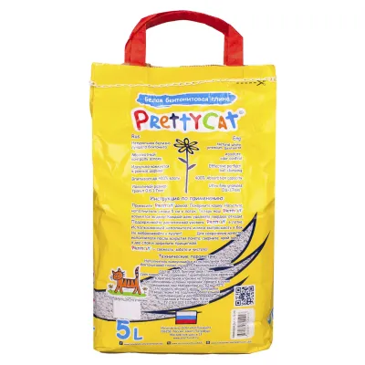 PrettyCat наполнитель комкующийся для кошачьих туалетов Cупер белый с ароматом лаванды 4,2 кг (5 л)