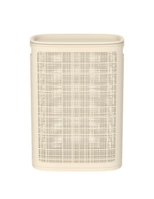 Плетёная корзина для белья сборная «Лён» 45 л (43х20х60 см) слоновая кость