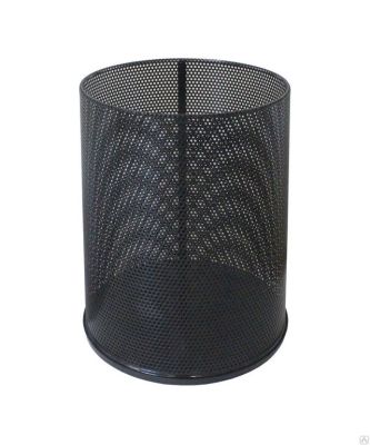 Корзина для бумаг из перфорированной оцинкованной стали с полимерным покрытием  К 250 низ. Перф.