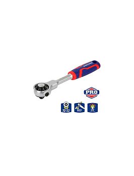 Трещотка ручная 1/4" 72 зуба с поворотной головой типа циклоп WORKPRO