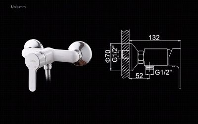 СМЕСИТЕЛЬ ДЛЯ ДУША LEDEME КАРТРИДЖ Д.35ММ, БЕЛЫЙ, L2003W
