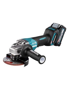 Угловая шлифмашина аккумуляторная Makita GA013GM201 XGT BL 40В, 125 мм, 8500 об/мин, 2х4,0 Ач