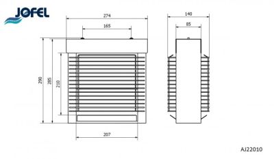 Электрическая ловушка летающих насекомых Jofel AJ22010