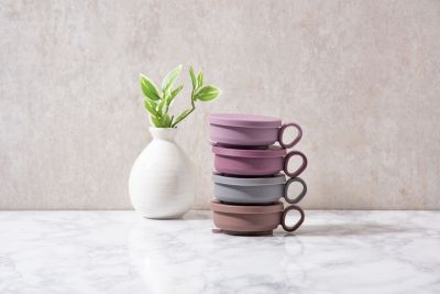 Силиконовая складная кружка с ручкой KF Pastel