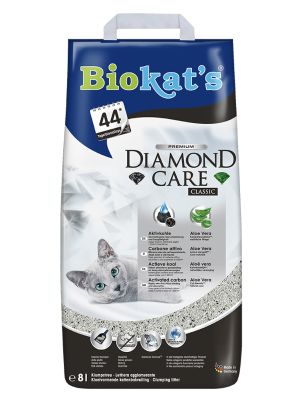 BIOKAT'S Diamond Care CLASSIC наполнитель комкующийся с активированным углем 8л