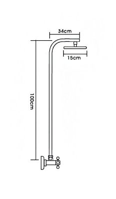 ДУШЕВАЯ СТОЙКА СО СМЕСИТЕЛЕМ LEDEME L2408 С ТРОПИЧЕСКИМ ДУШЕМ