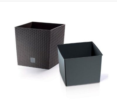 Кашпо для цветов Prosperplast Rato Low 64+37л, венге