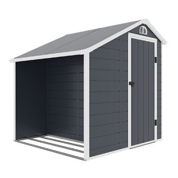 Сарай WOTEX Storage-02-3, серый с белым						