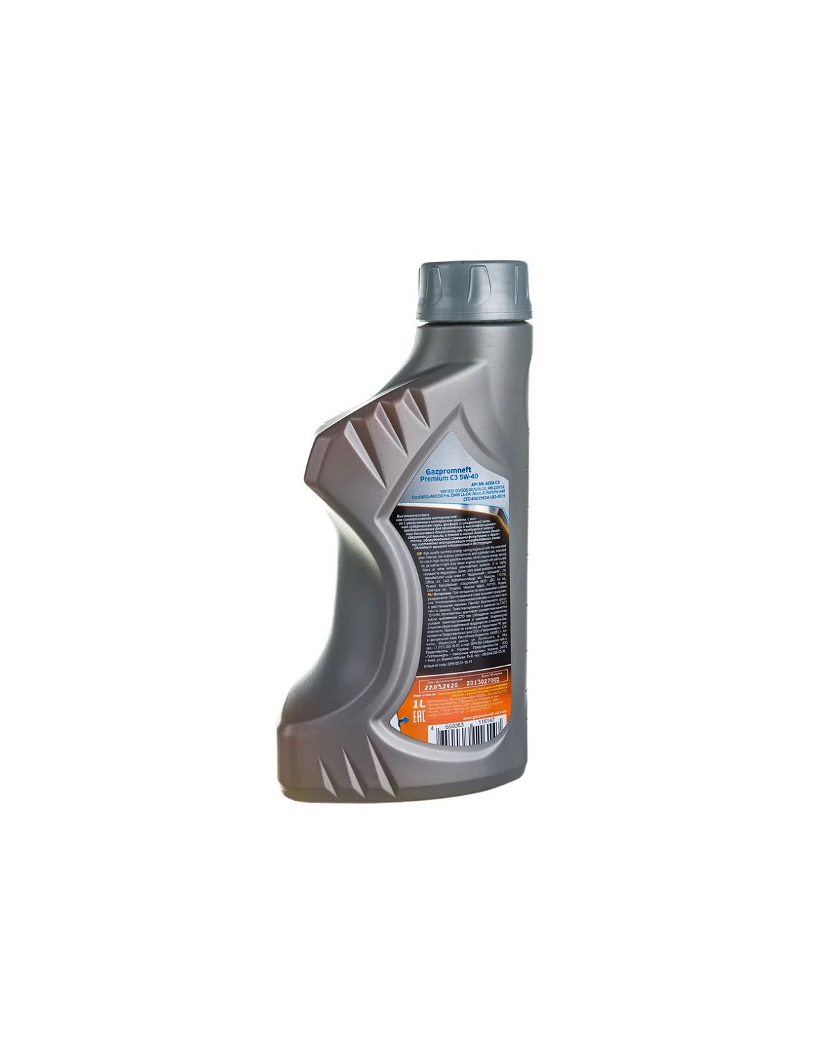 Моторное масло Gazpromneft Premium C3 5W-40 1л