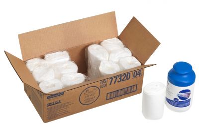Протирочная салфетка Kimberly-Clark Wettask® DS в малых рулонах + герметичное ведро-диспенсер 7752