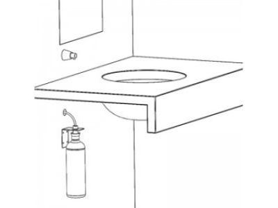 Дозатор жидкого мыла, монтируемый на стену  MERIDA DWM102