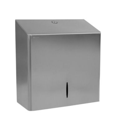 Диспенсер листовых полотенец "Популярный MAXI" металлический, полированный MERIDA AQP101