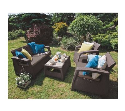 Комплект садовой мебели Keter CORFU II SET brown