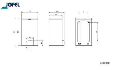 Дозатор для жидкого мыла Jofel Vision AC22000