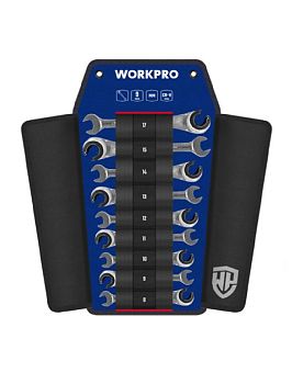 Набор ключей комбинированных 9 шт (8-18 мм) с храповым механизмом в чехле WORKPRO