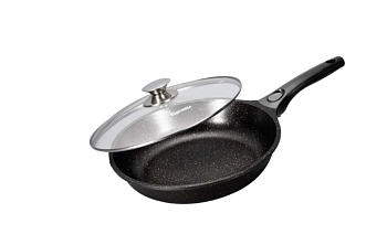 Сковорода со съемной ручкой со стеклянной крышкой ЧУДЕСНИЦА СА-6028С