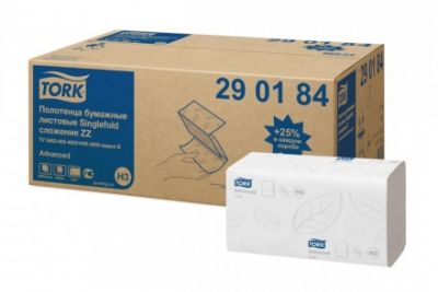 290184 Tork Advanced листовые бумажные полотенца v сложение (z сложение)