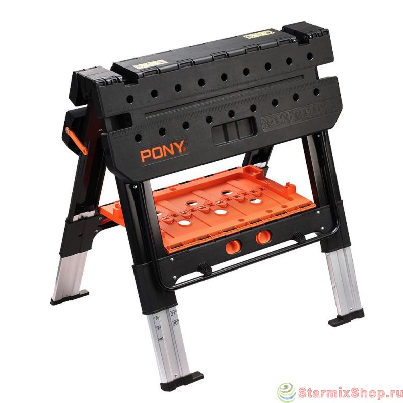 Верстак-козлы складные, 2 в 1 + струбцины 2 шт. Pony Верстак-козлы складные, 2 в 1 + струбцины 2 шт. Pony