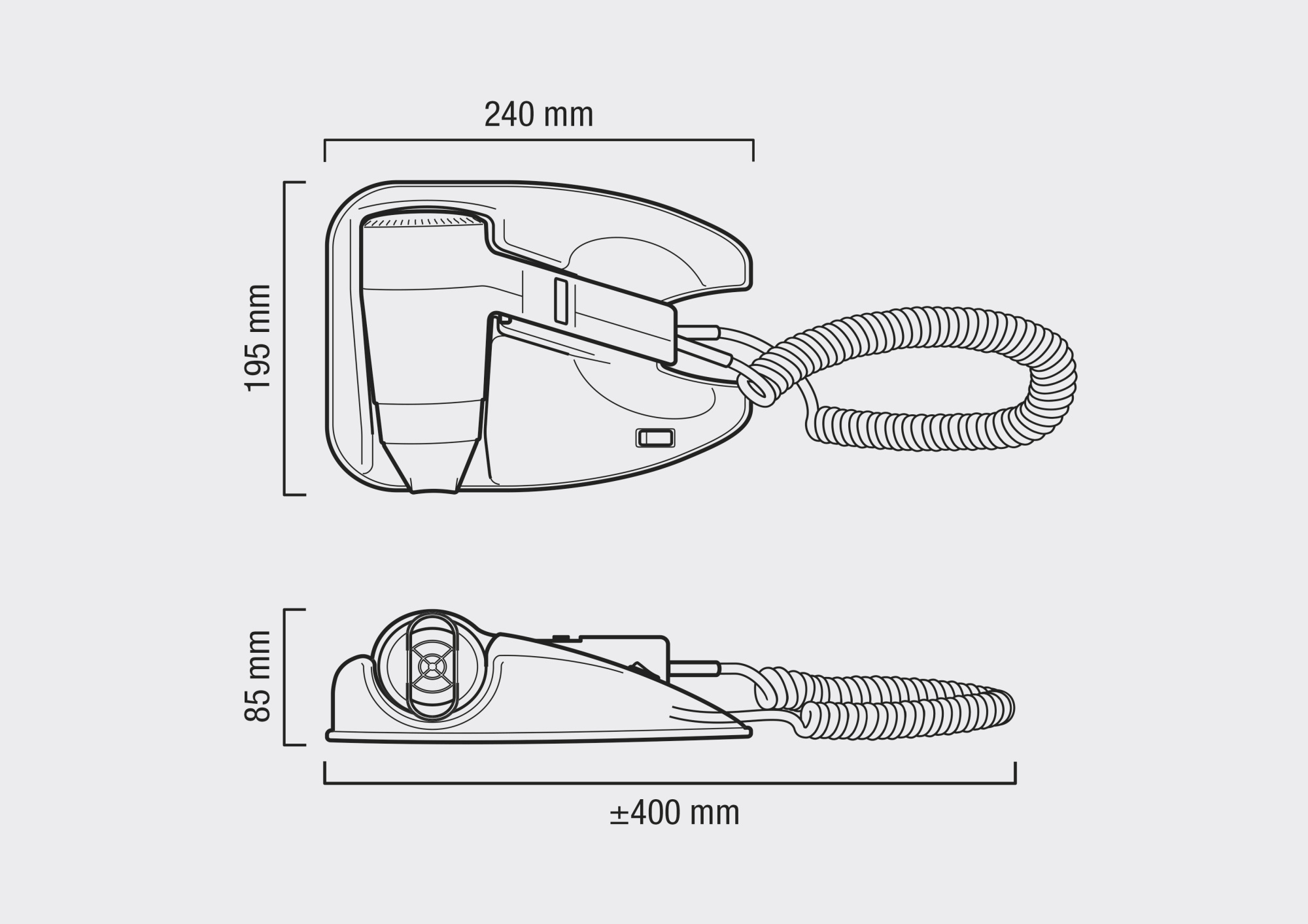 Гостиничный фен для тумб Valera Premium 1200 Drawer 533.03/033