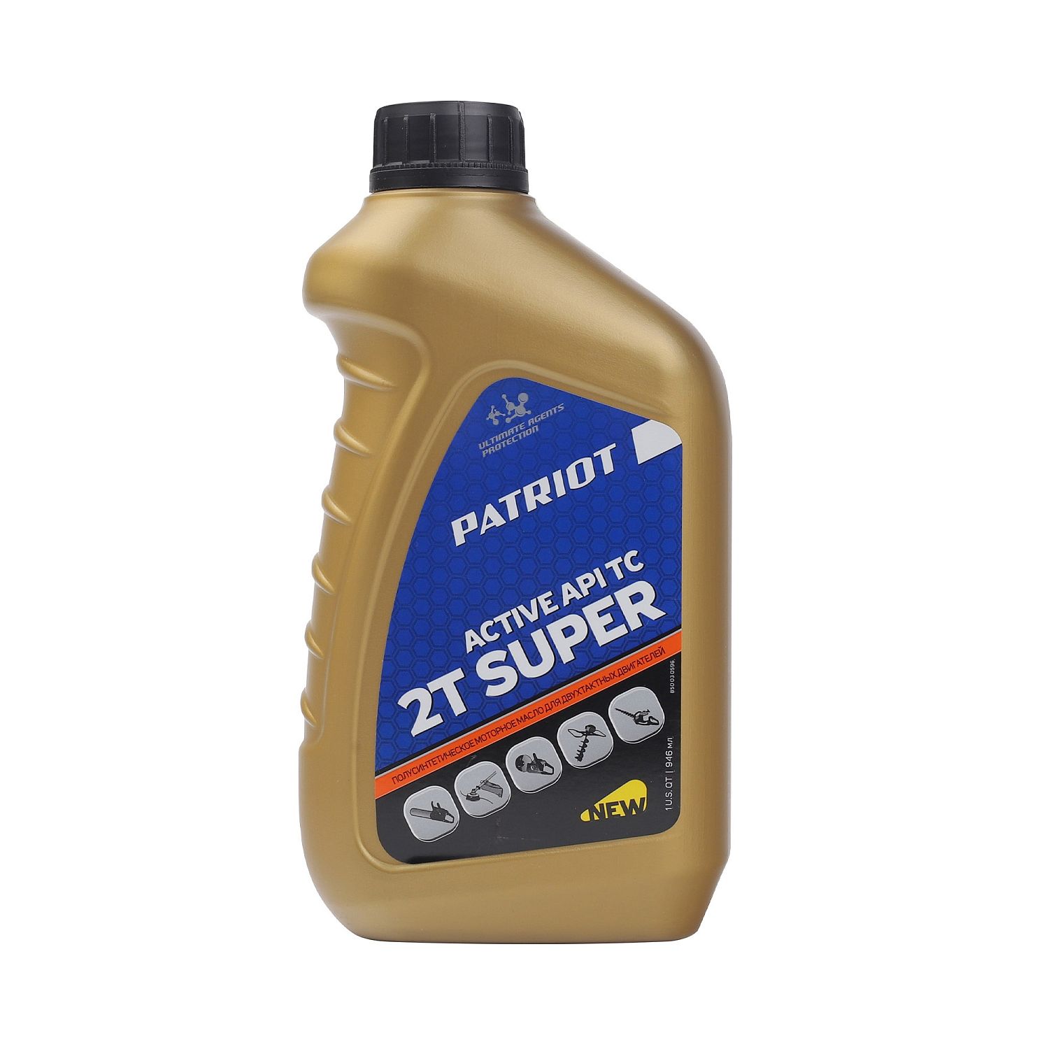 Масло полусинтетическое PATRIOT SUPER ACTIVE 2T 0,946 л.