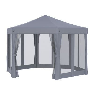 Тент садовый Helex полиэстер серый							