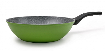 Сковорода Ecoramic 28 см ВОК (с ручкой) с каменным антипригарным покрытием без крышки