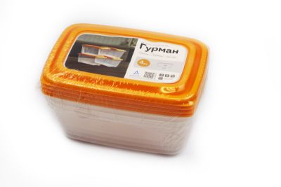 Набор контейнеров универсальных «Гурман» №8 (СВЧ/Заморозка) 1,1 л. 4шт.