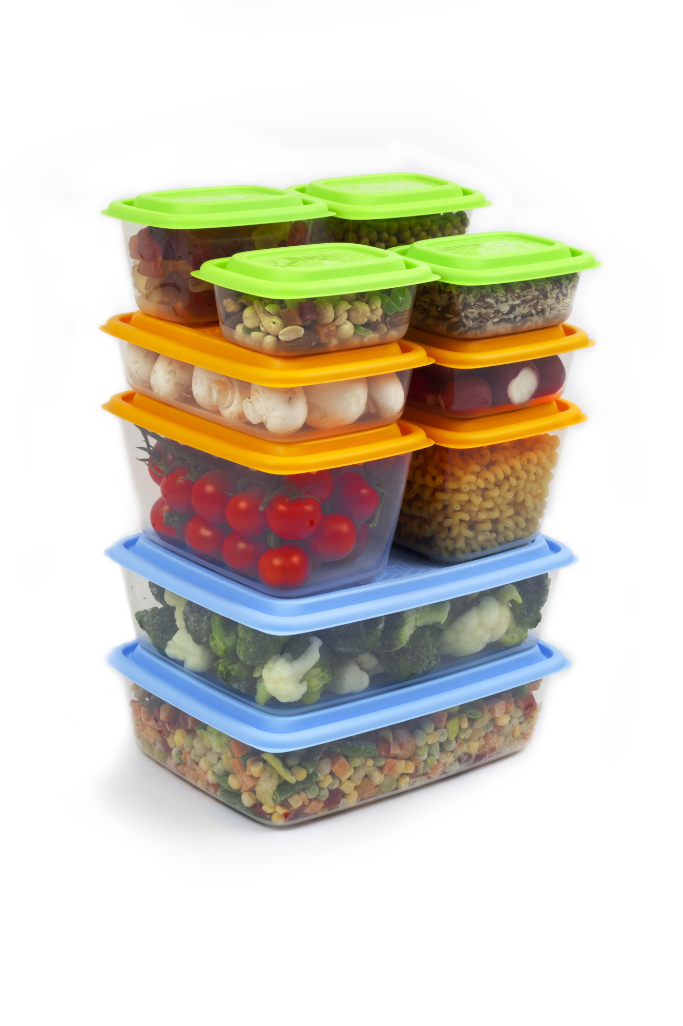 Набор контейнеров универсальных «Гурман» №5 (СВЧ/Заморозка) (0,31л - 2шт; 0,45л - 2шт; 1,1л - 2шт; 1,5л - 2шт; 2,7л - 2шт) (10 шт)