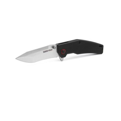 Нож складной 9 см с сатиновым лезвием , рукоятка G-10 стеклотекстолит SWISS+TECH