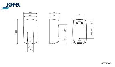 Дозатор для дезинфицирующих средств/мыла Jofel АС72000