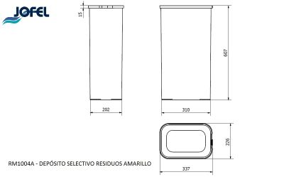 Ведро для раздельного сбора отходов Jofel RM1004A 40л