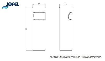 Урна-пепельница Jofel AL70300 20л, серебро,золото,графит