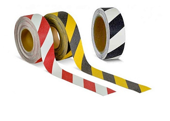 Фотолюминисцентная противоскользящая лента «AntiSlip Systems». Сигнальная. КРУПНОЙ ЗЕРНИСТОСТИ (60 grit)  25 мм