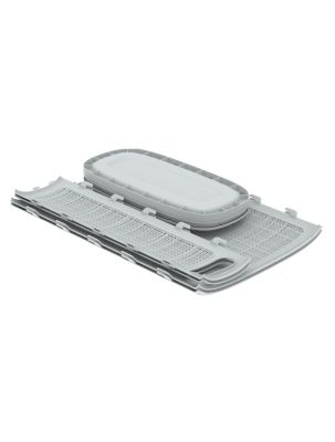 Плетёная корзина для белья сборная «Лён» 45 л (43х20х60 см) серый