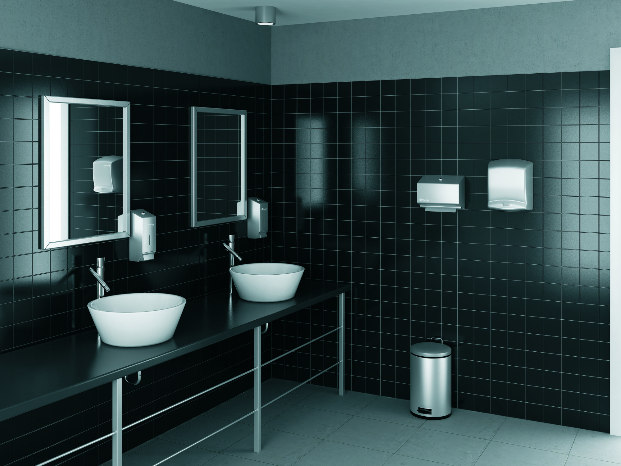 Диспенсер для бумажных полотенец в рулонах металлический автомат "MERIDA STELLA" MAXI (матовый) CSM302