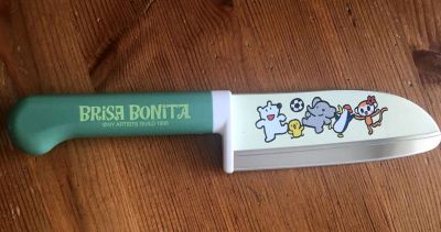 Нож детский овощной Tojiro Brisa Bonita 11,5 см зеленая рукоять