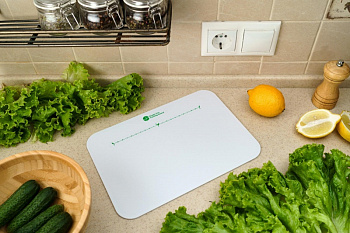 Доска разделочная 300х210х2 мм белая