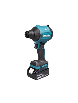 Аккумуляторная воздуходувка Makita DAS180Z LXT 18В BL, воздушный поток до 200м/сек, расход до 1,1м3/мин, макс. сила всасывания 10,3 кПа, без акб и З/У