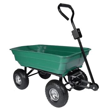Садовая тележка-самосвал зеленая G201							