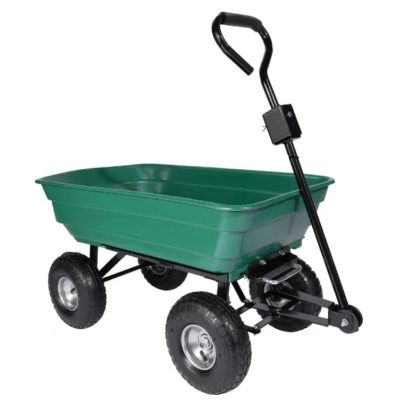 Садовая тележка-самосвал зеленая G201							