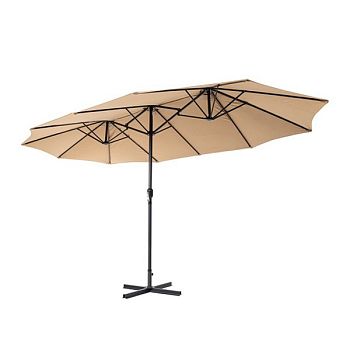 Зонт садовый Green Glade светло-коричневый с крестовиной							