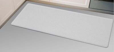 Двухсторонний ПВХ коврик для кухни и ванной Onebin Gray stripe L 120*44*1.4