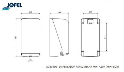 Диспенсер-контейнер для бумажных полотенец Jofel AZUR MINI AG33400