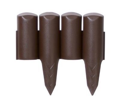 Ограждение для клумб Prosperplast Palisada 13см/2,5м,коричневый