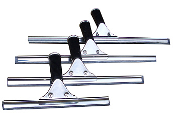 Сгон для окон из хромированной стали с резинкой в комплекте Baiyun, 40 см AF06102