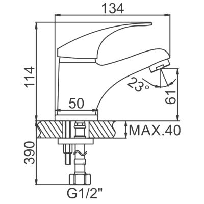 СМЕСИТЕЛЬ ДЛЯ УМЫВАЛЬНИКА LEDEME L1034