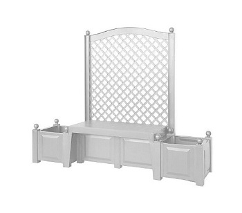 Садовая скамейка KHW Копенгаген, белая